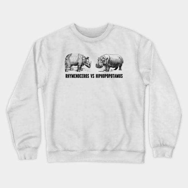 Flight of the Conchords rhymenoceros VS hiphopopotamus Crewneck Sweatshirt by Teessential